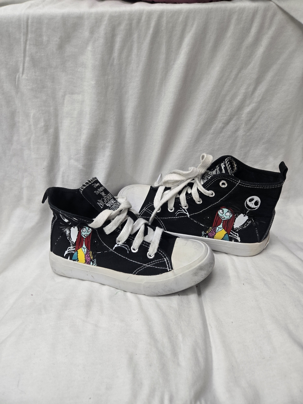 Disney Black High-Top Sneakers with Multicolor Character Art